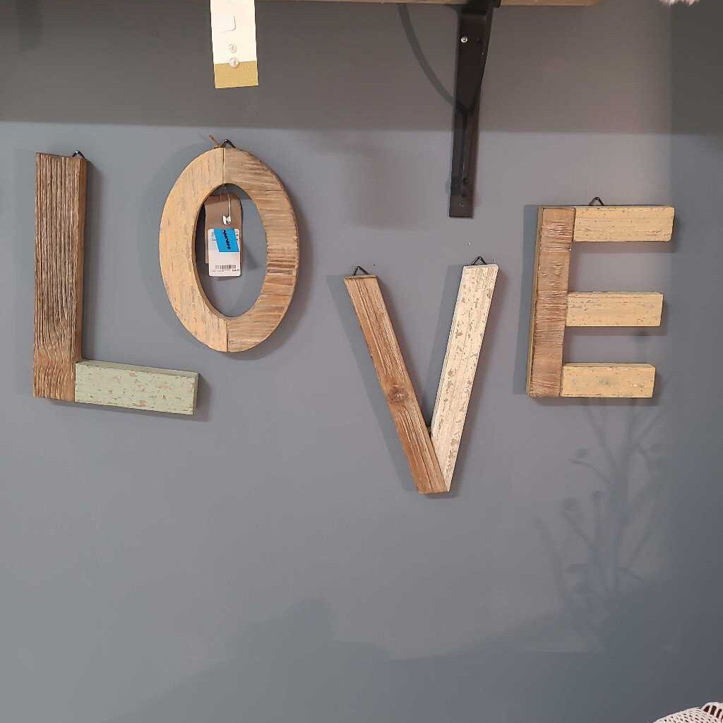 Love wood letters