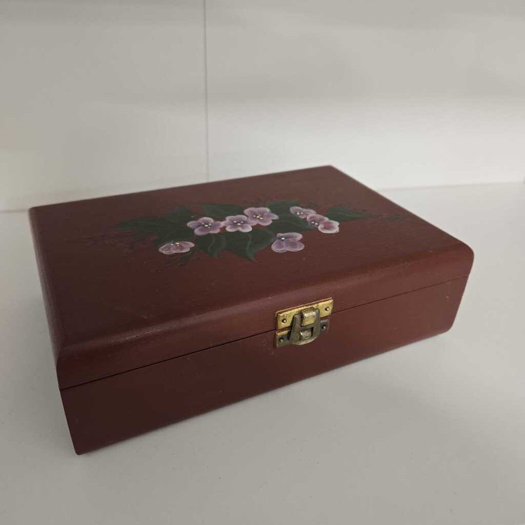 WOODEN BOX, hand painted