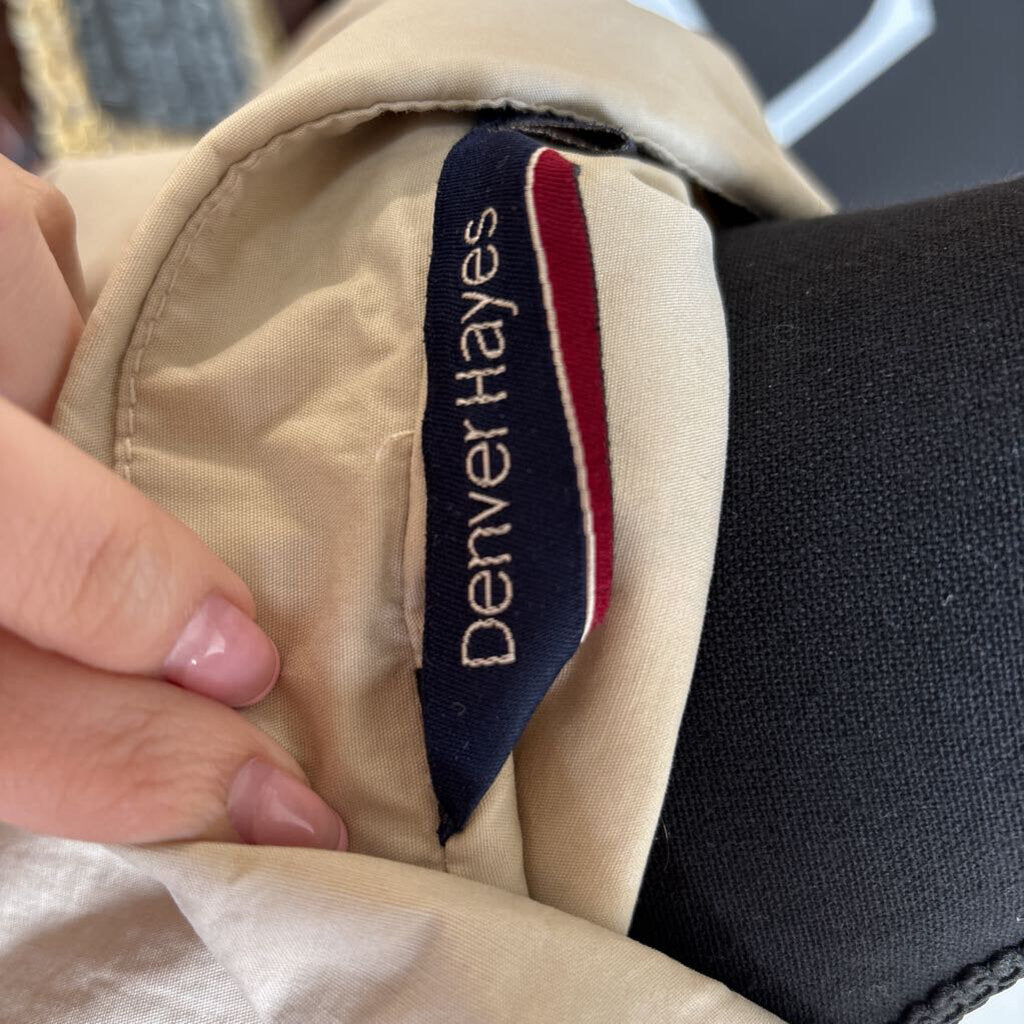 SPRING DOUBLE-BREASTED COAT W/FLORAL LINING