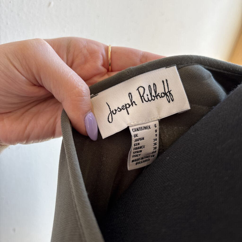 ARMY GREEN TOP W/BEADED DETAIL