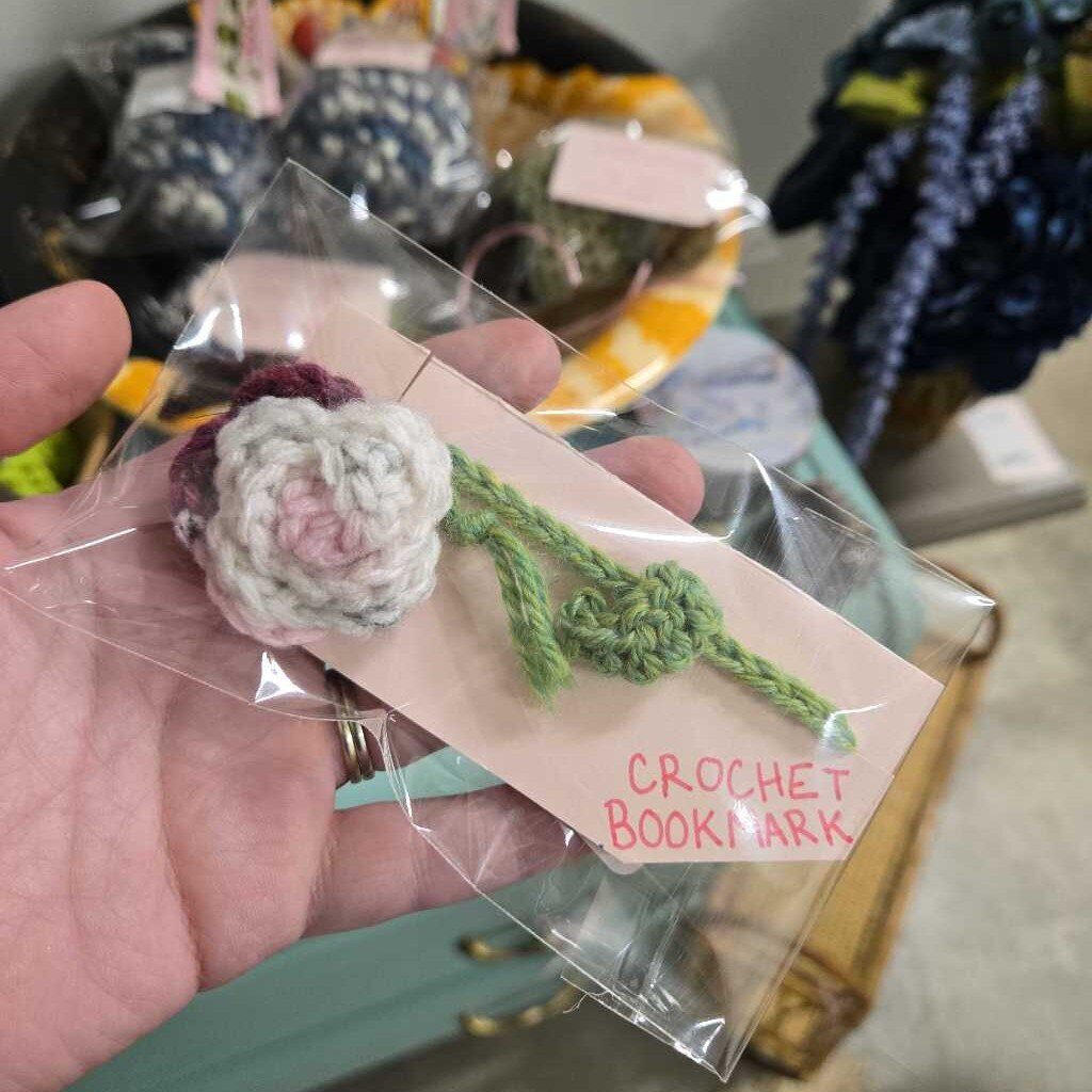 Crochet Rose Bookmark