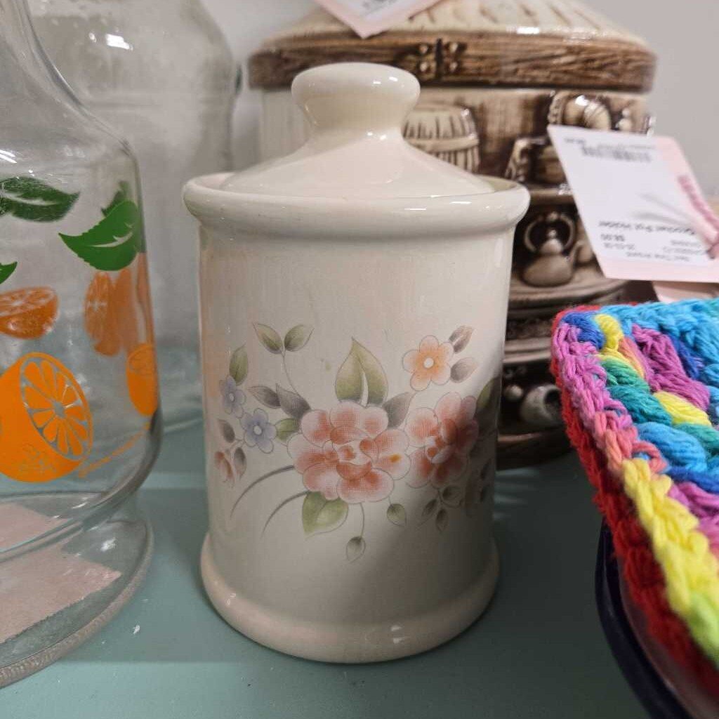 Small Floral Cannister