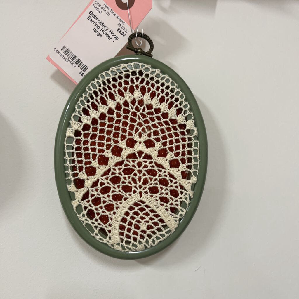 Embroidery Hoop Earring Holder - large