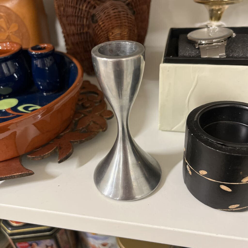 Pewter candlestick