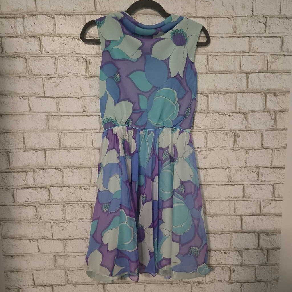 Vintage UNION MADE CANADA Blue/Purple Dress