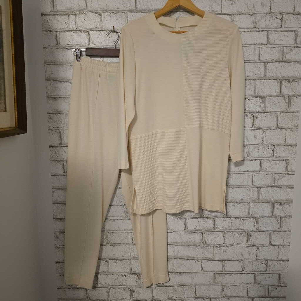 Vintage FRANK WALDER Germany 2pc Pants/top Off White