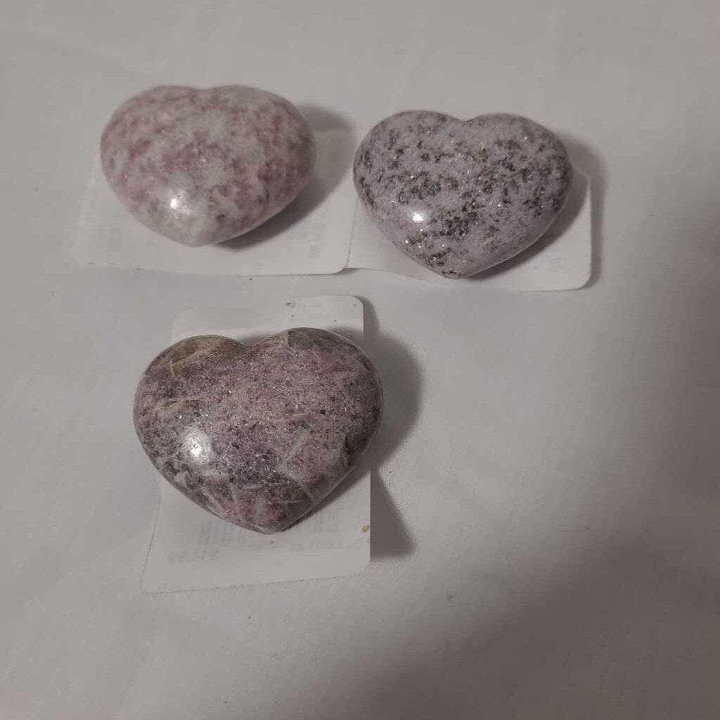 LEPIDOLITE CRYSTAL HEART