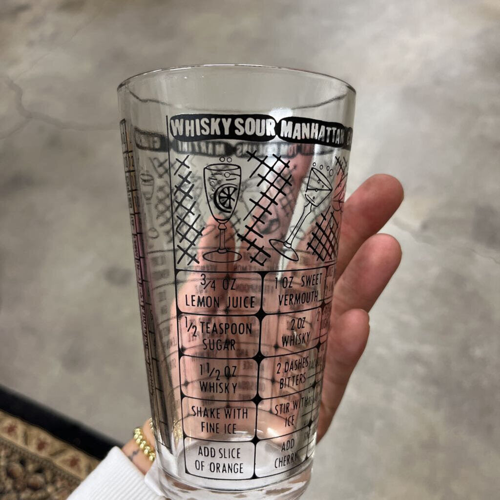 VINTAGE FEDERAL GLASS MIXED DRINK COCKTAIL TUMBLER