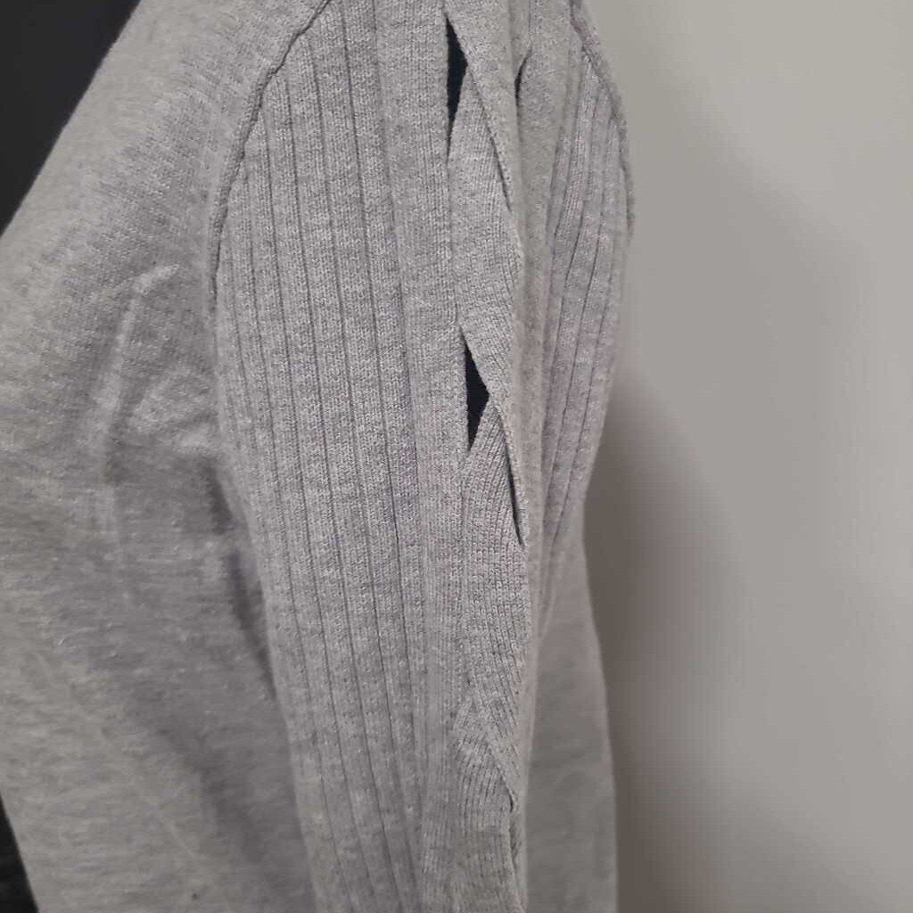 GREY V NECK SWEATER