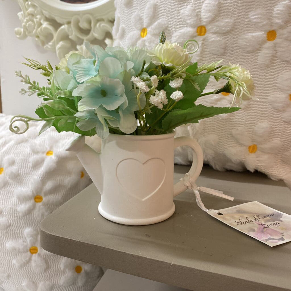 Handcrafted Cement Watering Pot Floral Decor