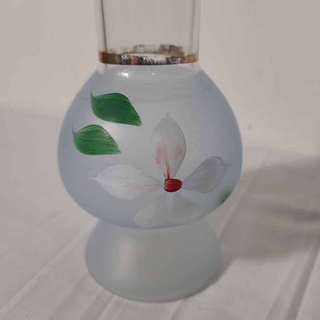 VTG BARTLETT COLLINS FROSTED BLUE VASE