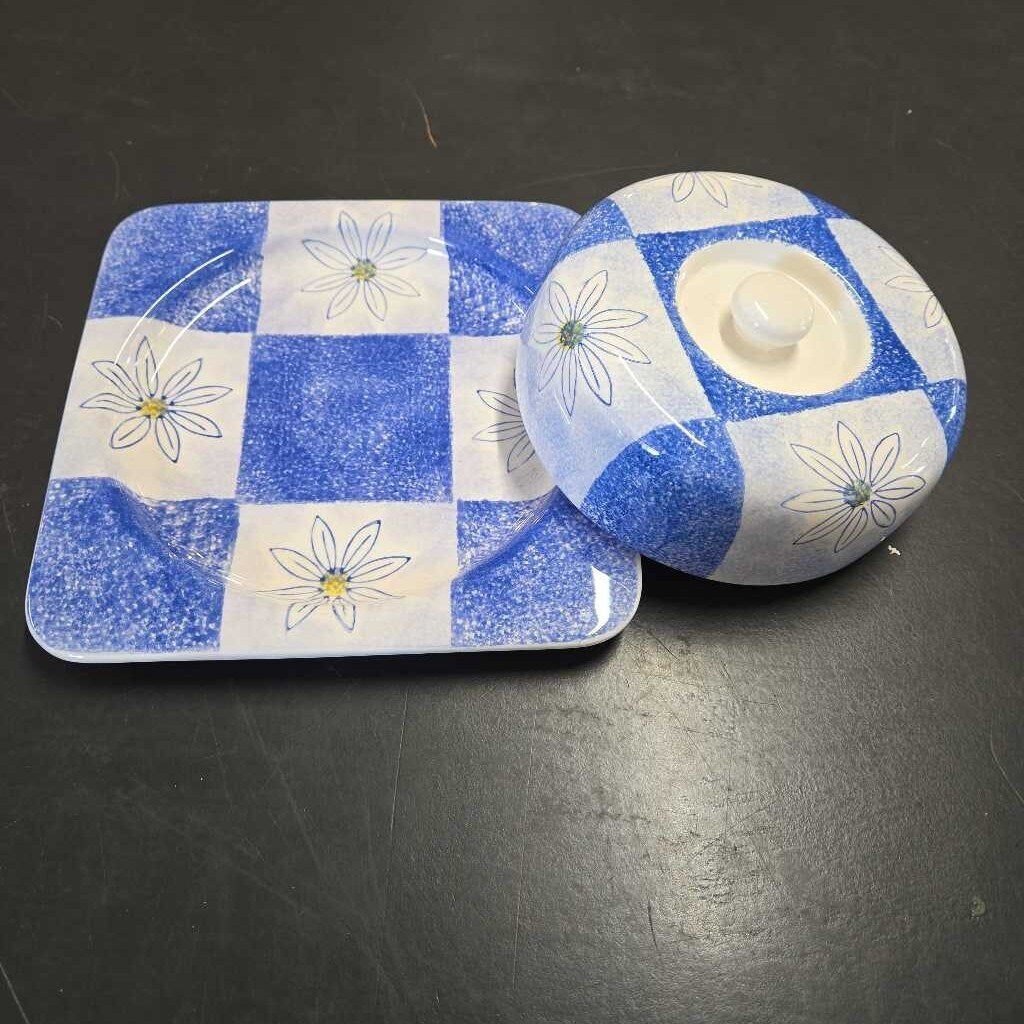 2PC DAISY LIDDED DISH