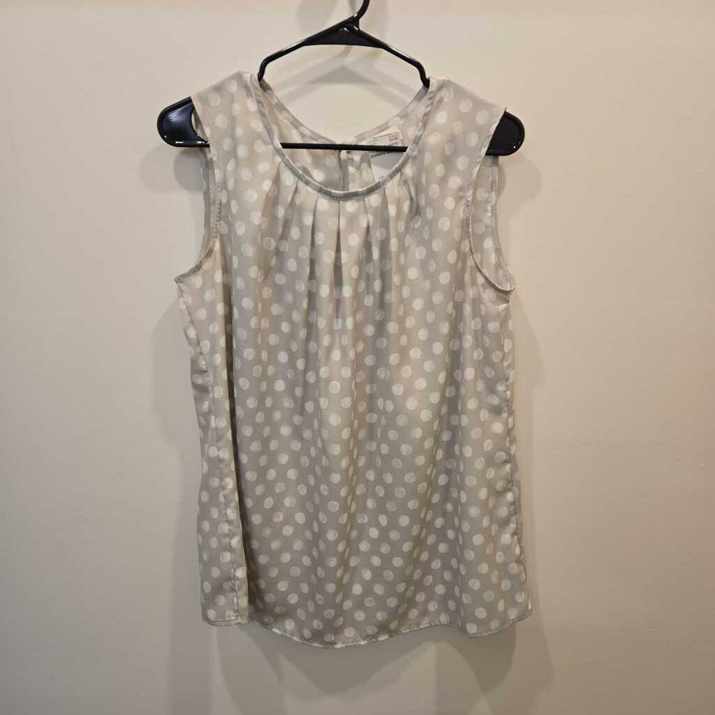 GREY AND WHITE POT DOTS BUSINESS SHIRT