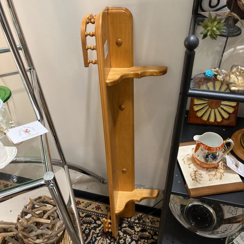 SOLID WOOD SHELF IN BEAUTIFUL CONDITION - HEAVY 38 INCHES LONG