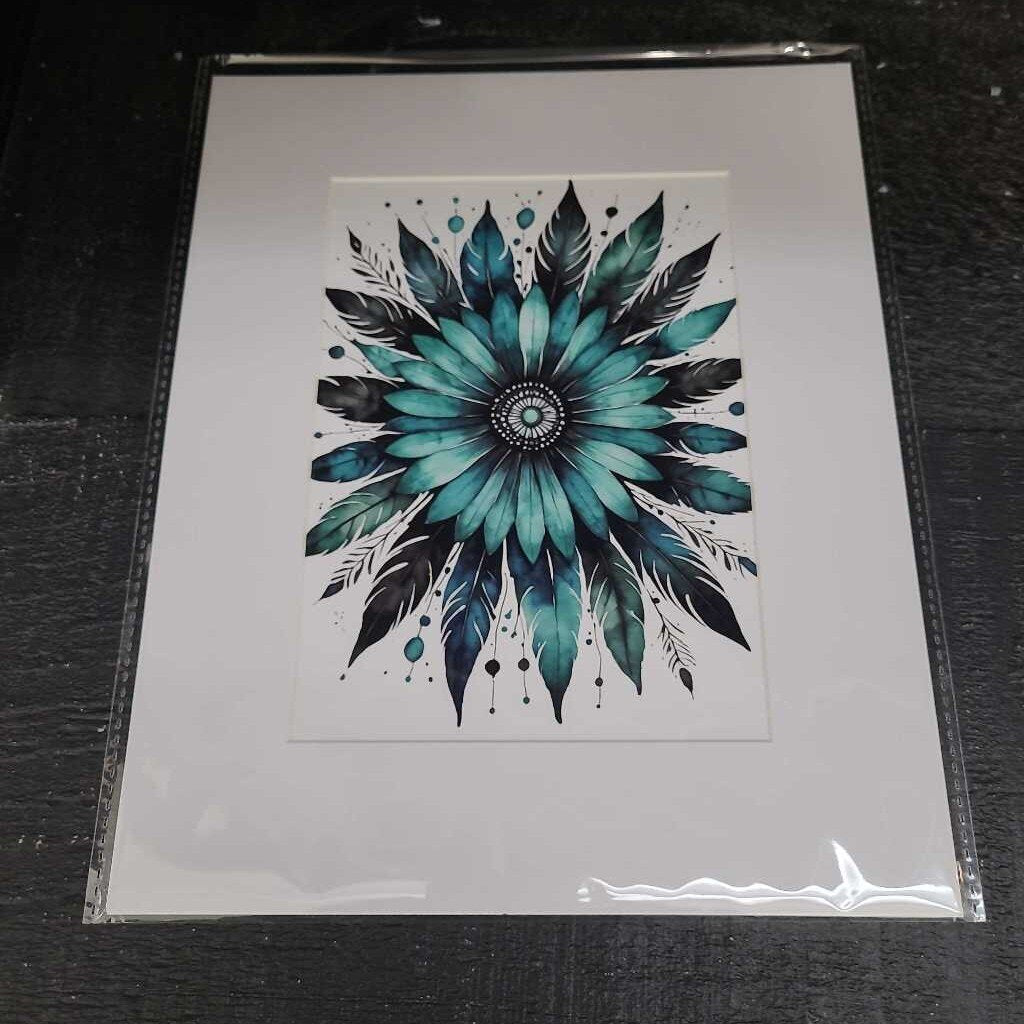 "Path of the Flower Woman" 8x10" Print Matted to 5x7"