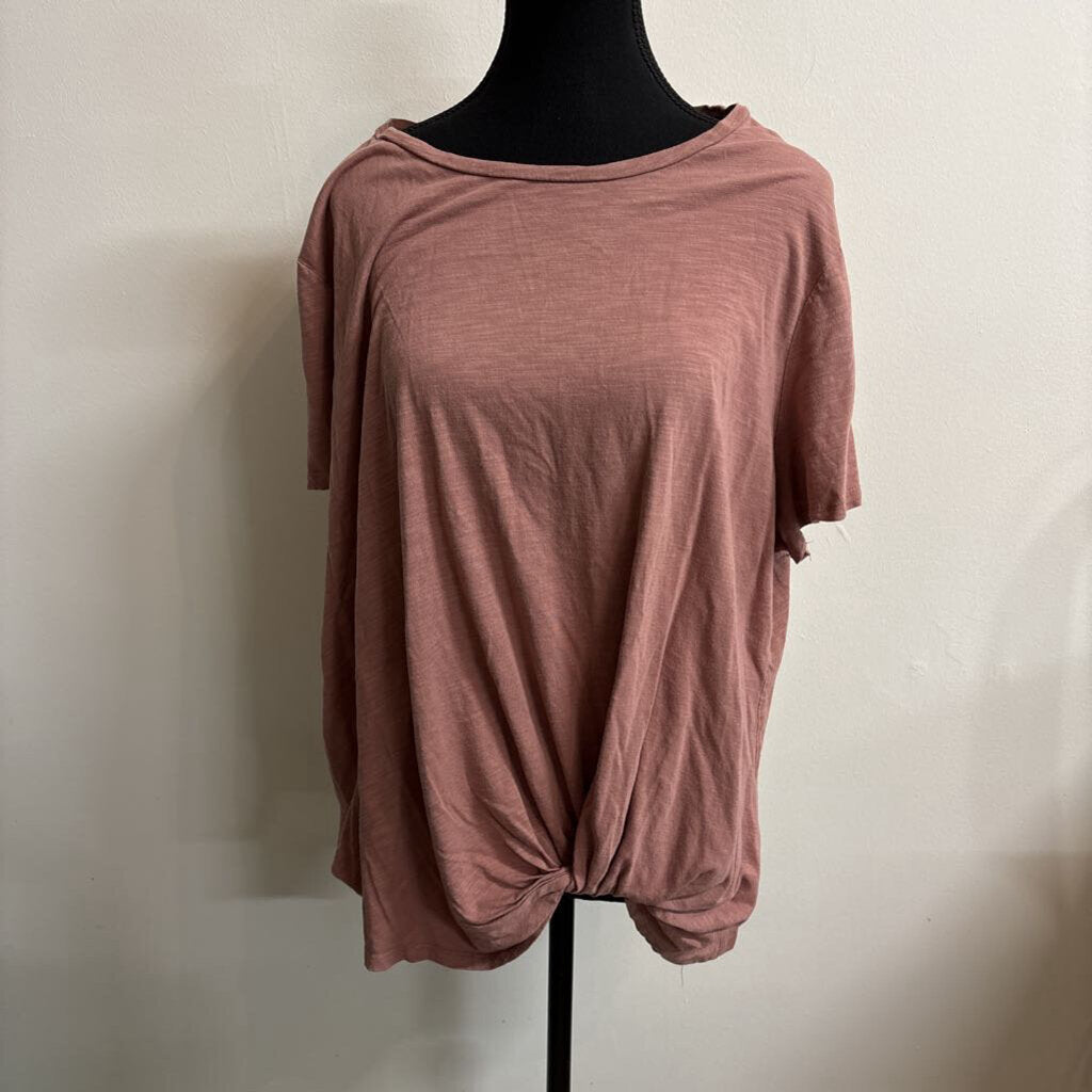 KNOT DETAIL BLUSH PINK TEE
