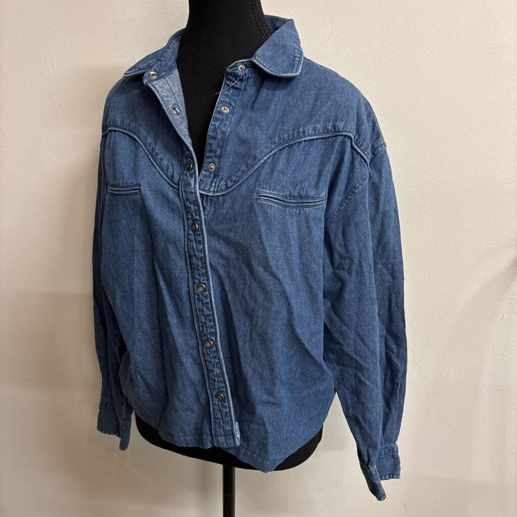 DENIM LONG SLEEVE TOP