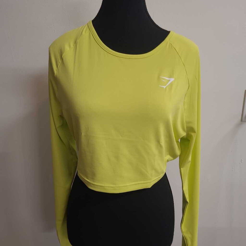 YELLOW CROPPED ACTIVEWEAR TOP