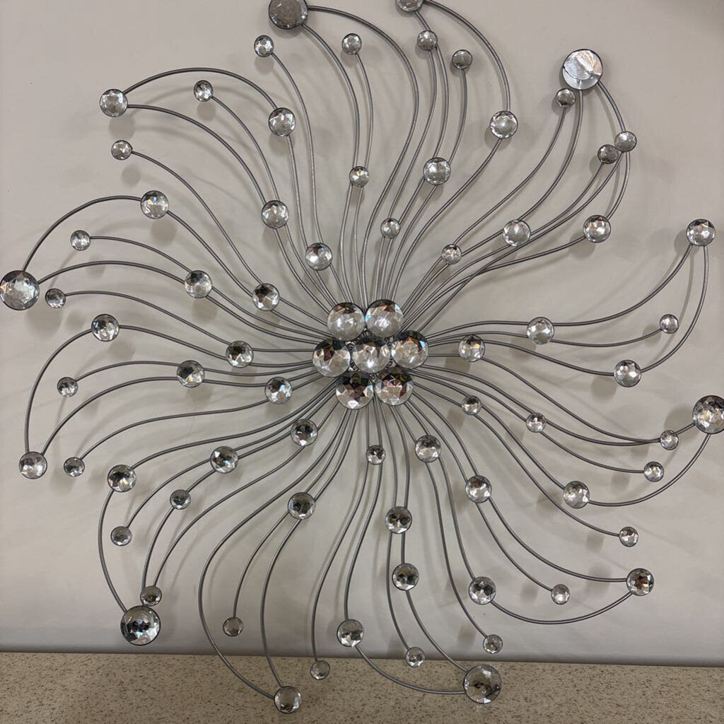 FLOWER SILVER GEM WALLART