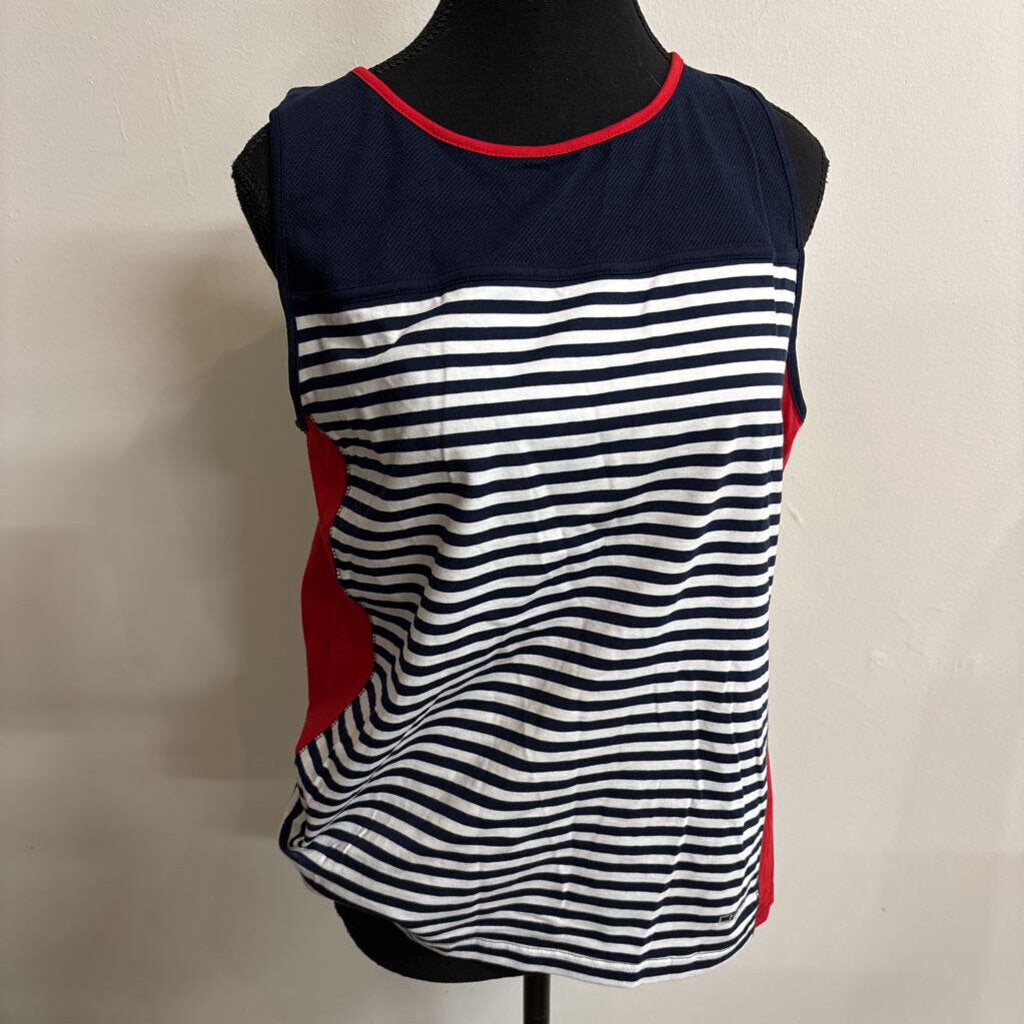 STRIPED TANK W/MESH DETAIL