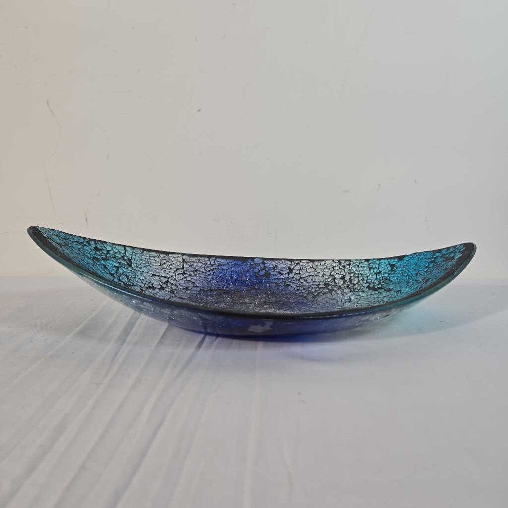 BLUE MOSAIC GLASS DISH