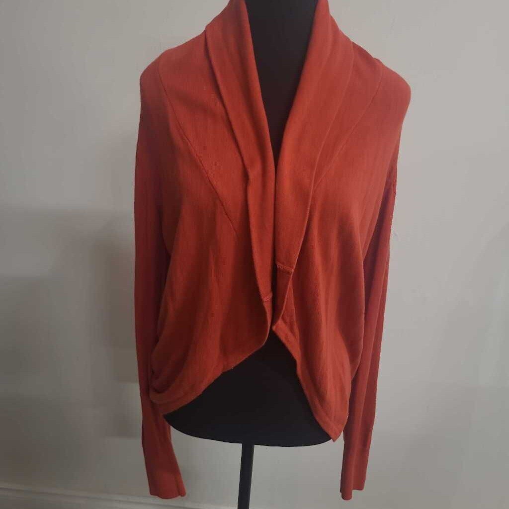 ORANGE OPEN FRONT CARDIGAN