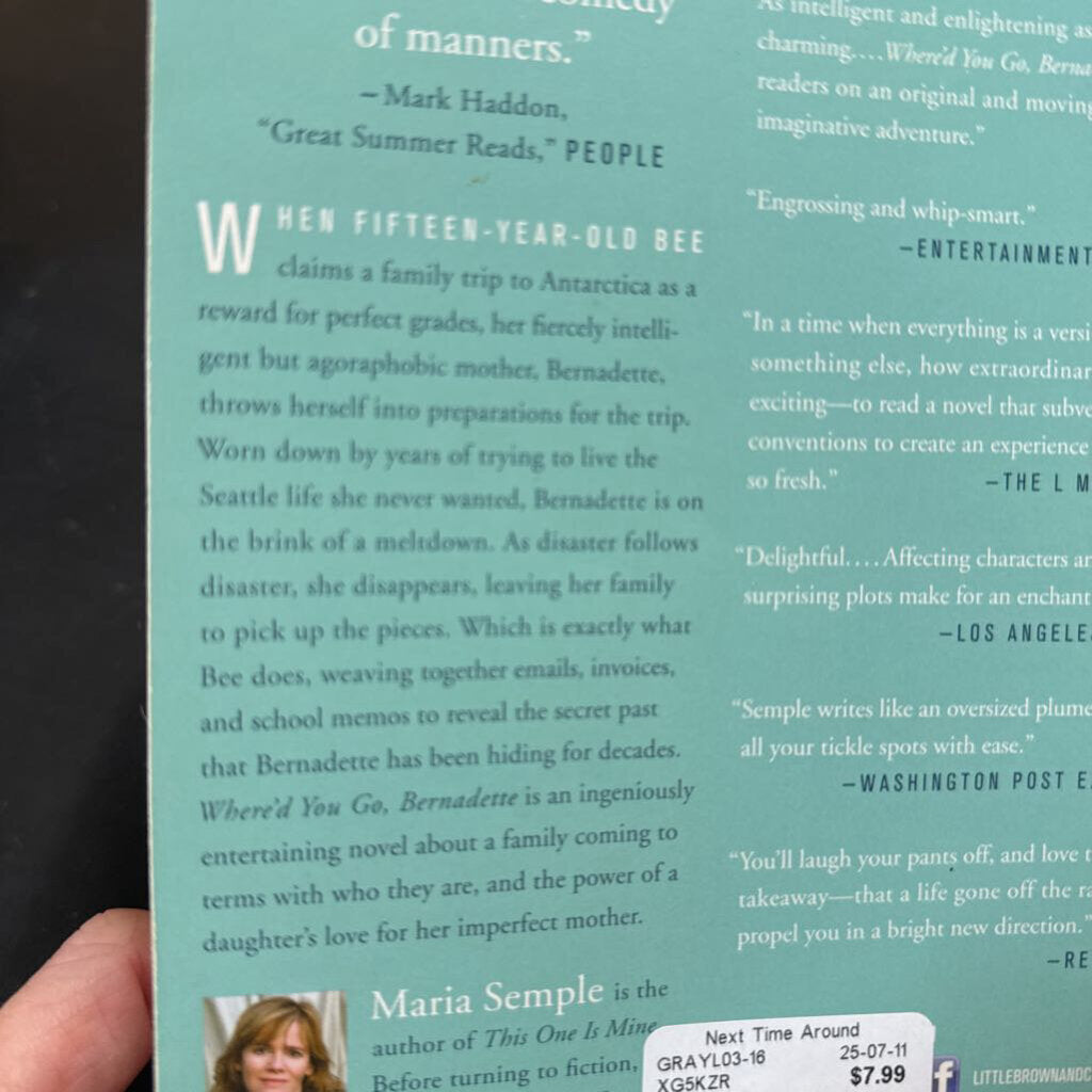 WHERE'D YOU GO BERNADETTE