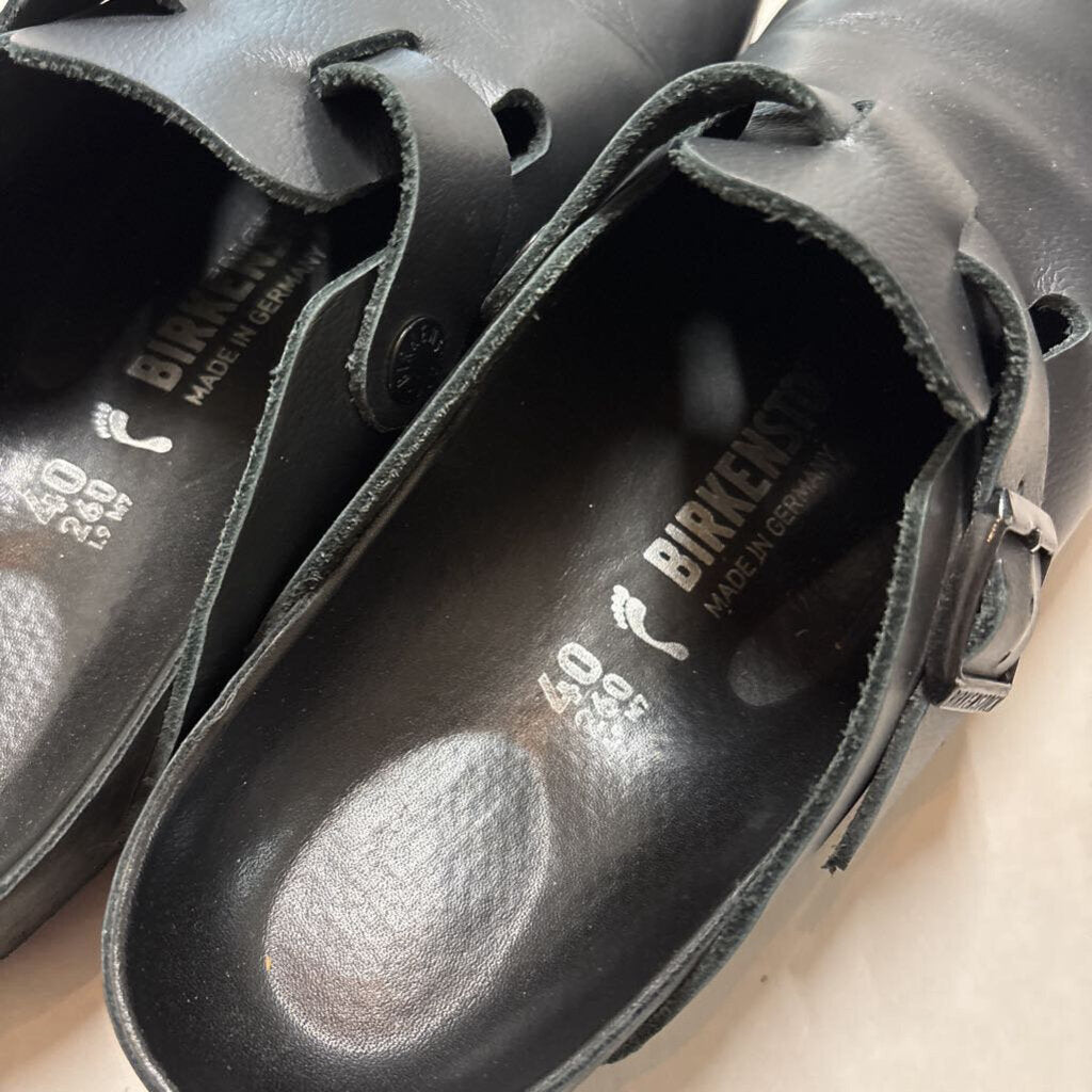 BOSTON EXQUISITE LEATHER BLACK BIRKS