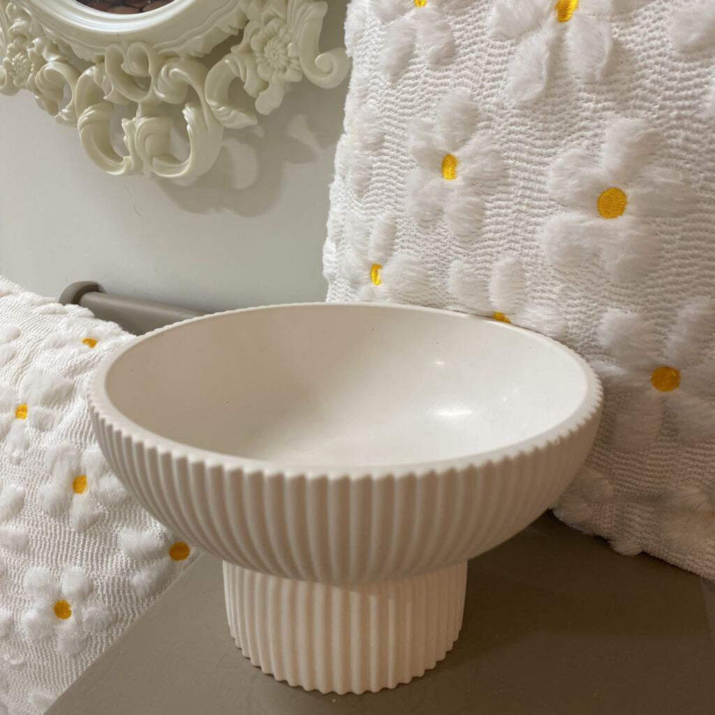 Pedestal Handcrafted Cement Bowl