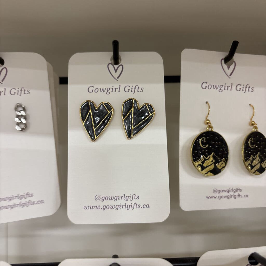 Earrings - Geometric Hearts