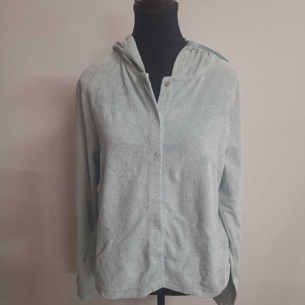 LIGHT GREEN TERRY CLOTH HOODIE