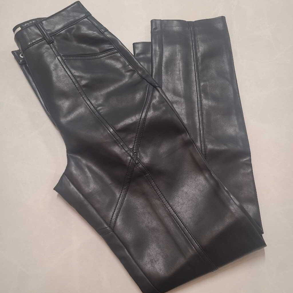 BLACK WILFRED VEGAN LEATHER PANTS