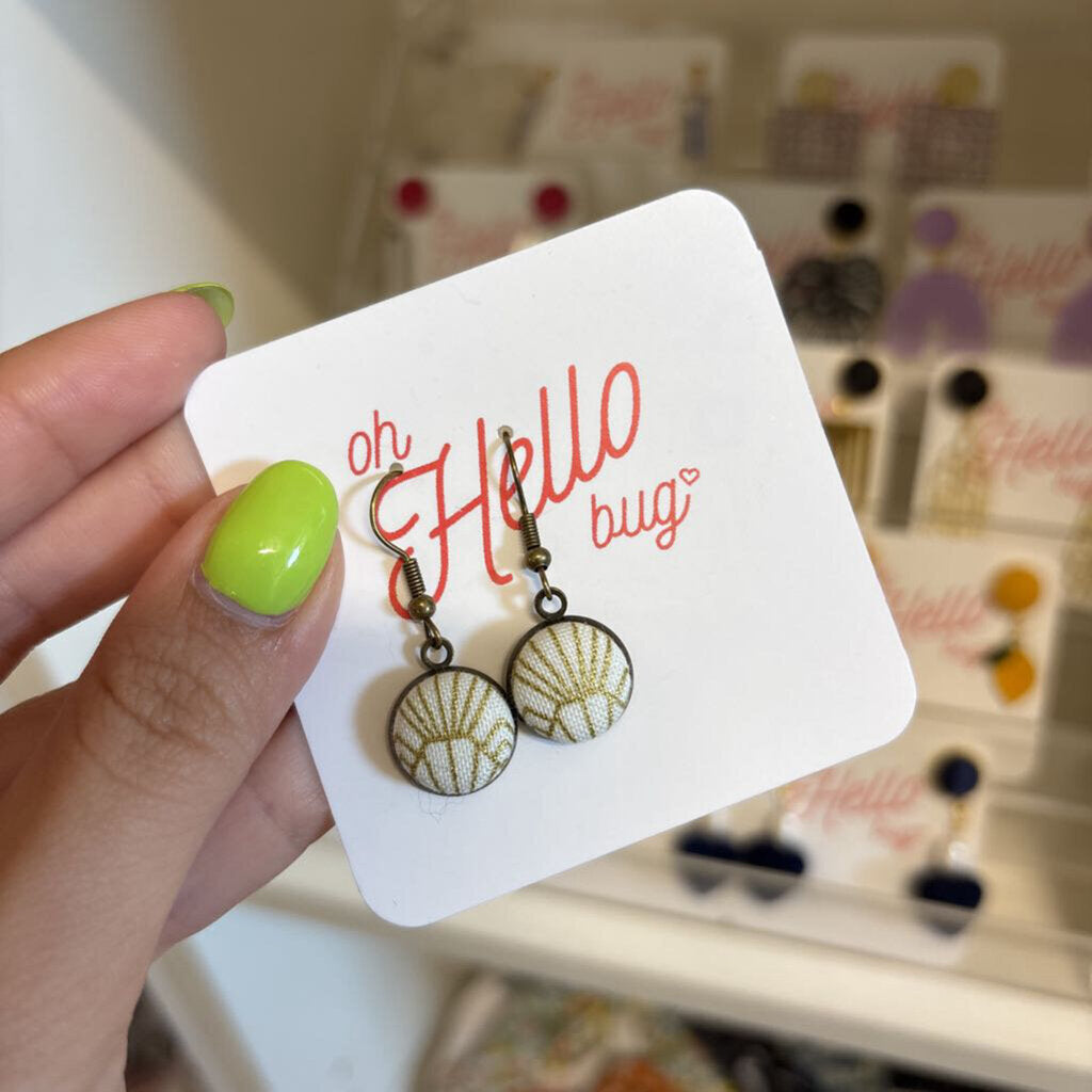 DANGLE EARRINGS - GOLD ART DECO