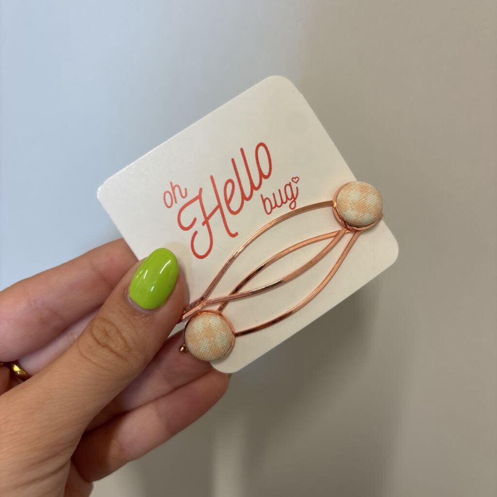 HAIR PINS - PINK GINGHAM