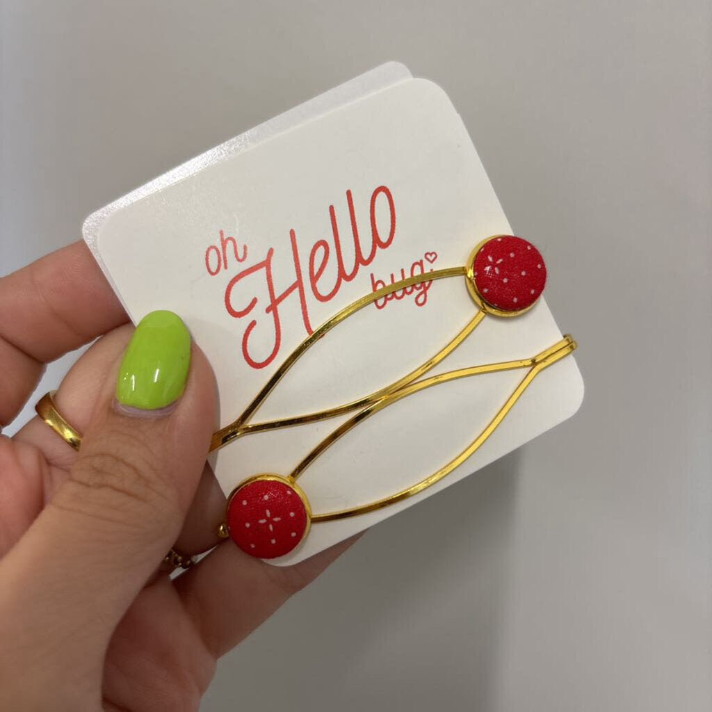 HAIR PINS - RED DOT
