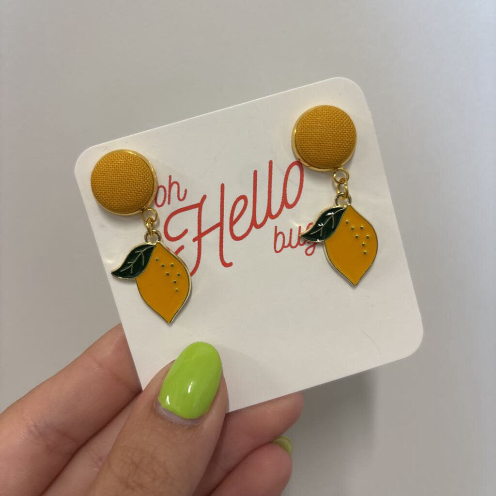 STATEMENT EARRINGS - LEMON