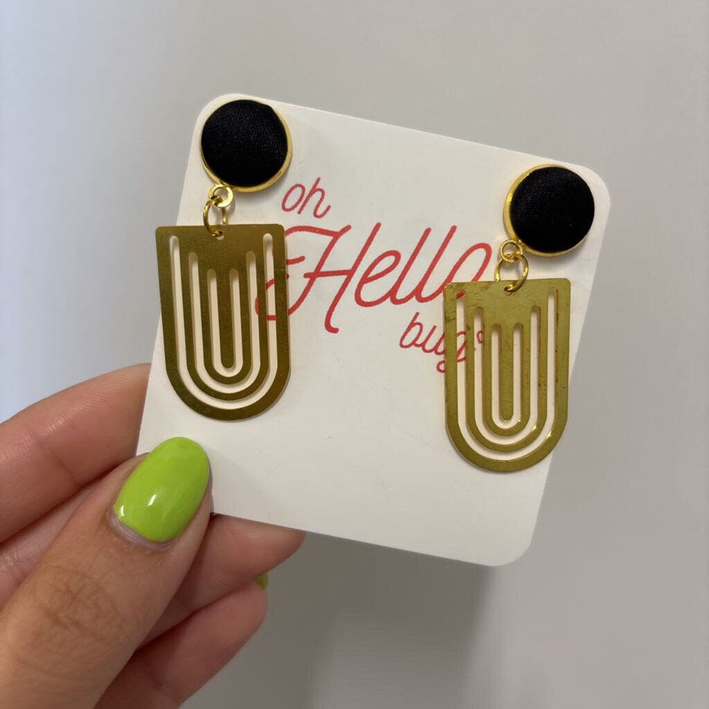 STATEMENT EARRINGS - BLACK WATERFALL