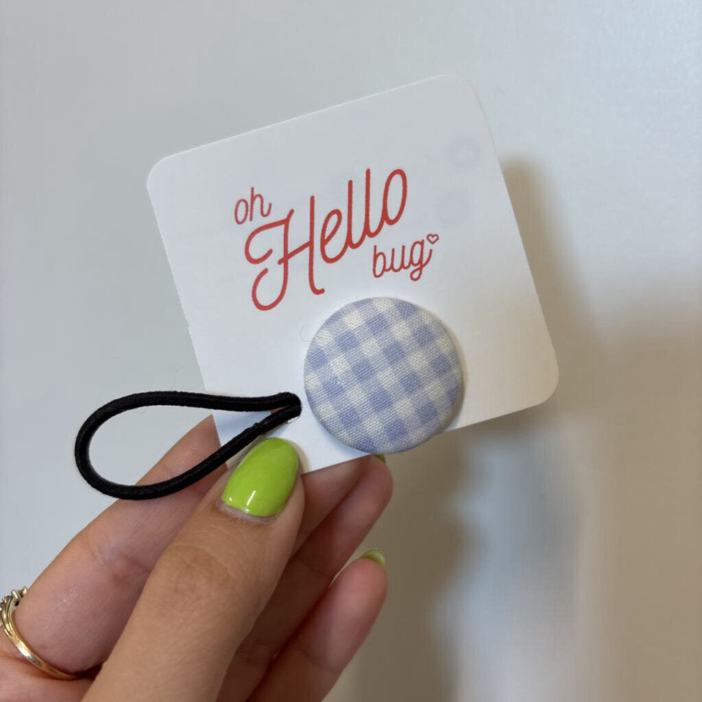 HAIR TIES - BLUE GINGHAM