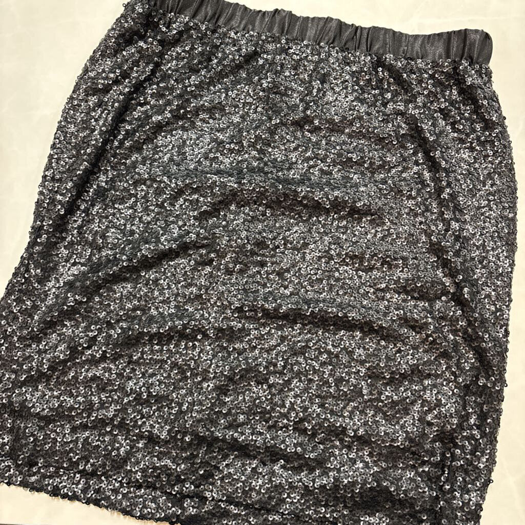 LANE BRYANT A-LINE BLACK SEQUINS SKIRT