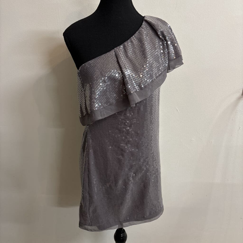 MINI SEQUINS ONE-SHOULDER DRESS