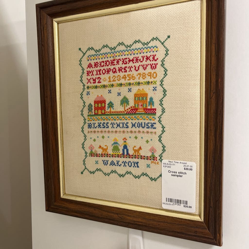 Cross stitch sampler