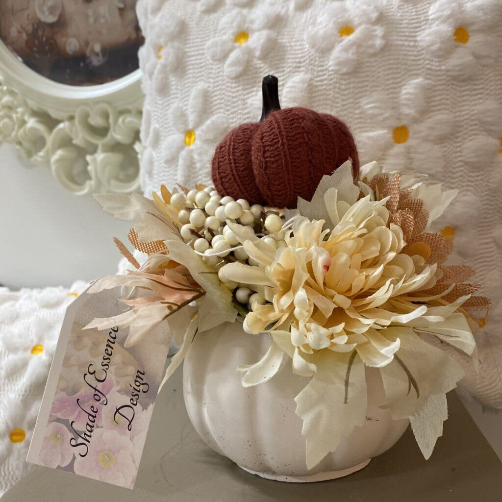 Handcrafted Cement Pumpkin Decor