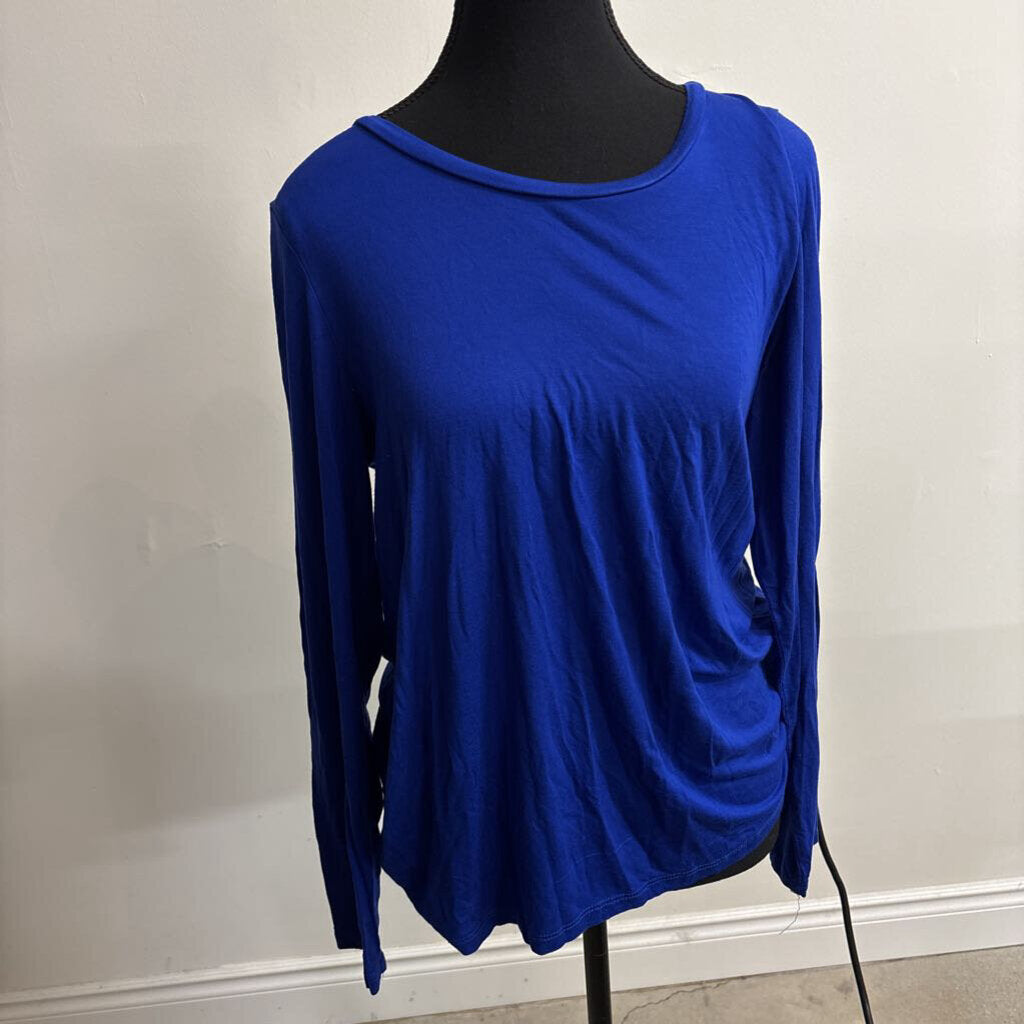 THIN ROYAL BLUE LONG-SLEEVED TOP