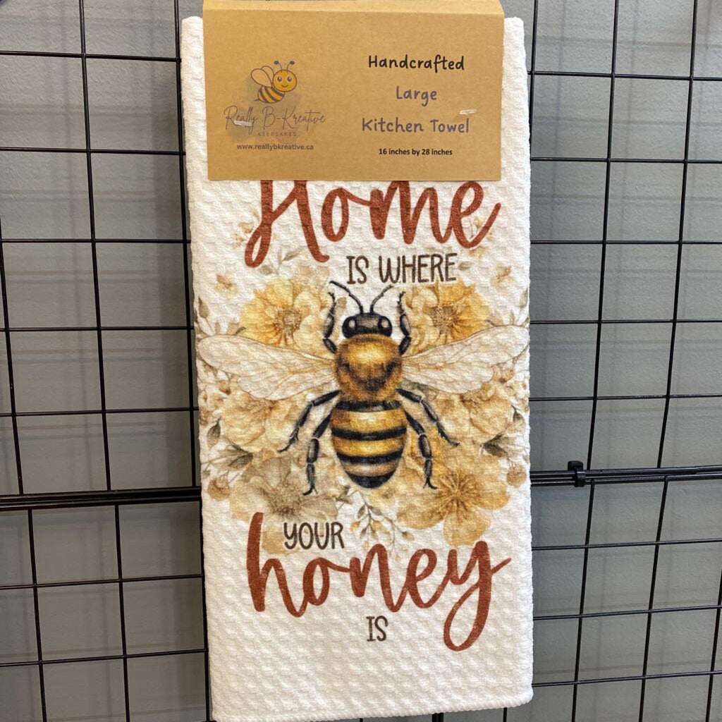 TOWEL - HOME IS WHERE (HONEY)