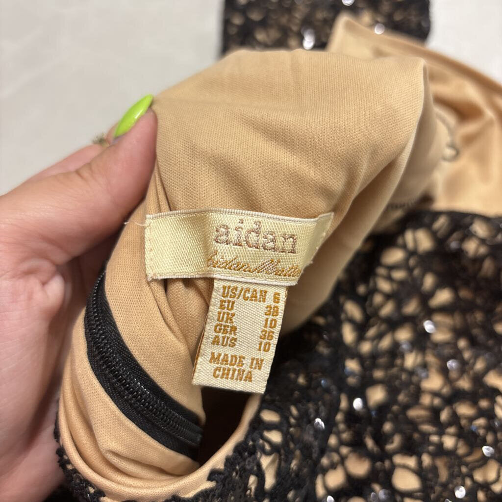 ADIAN MATTOX BEADED SHEATH DRESS