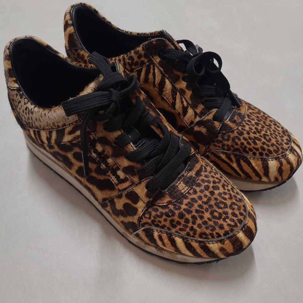 "BILLIE" ANIMAL PRINT CALF HAIR SNEAKERS
