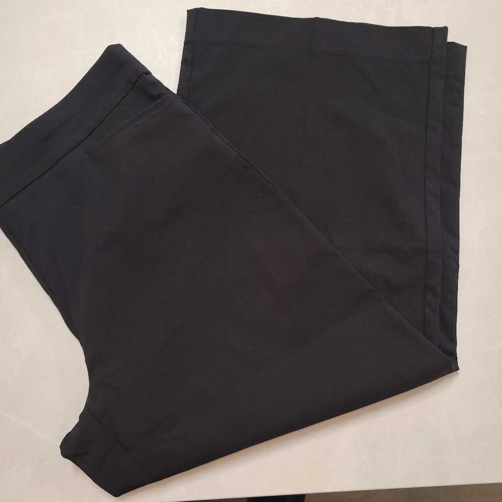 BLACK CROPPED WIDE LEGS