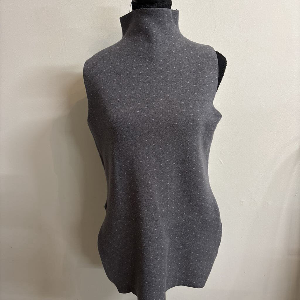 GREY POLKA DOT SWEATER VEST