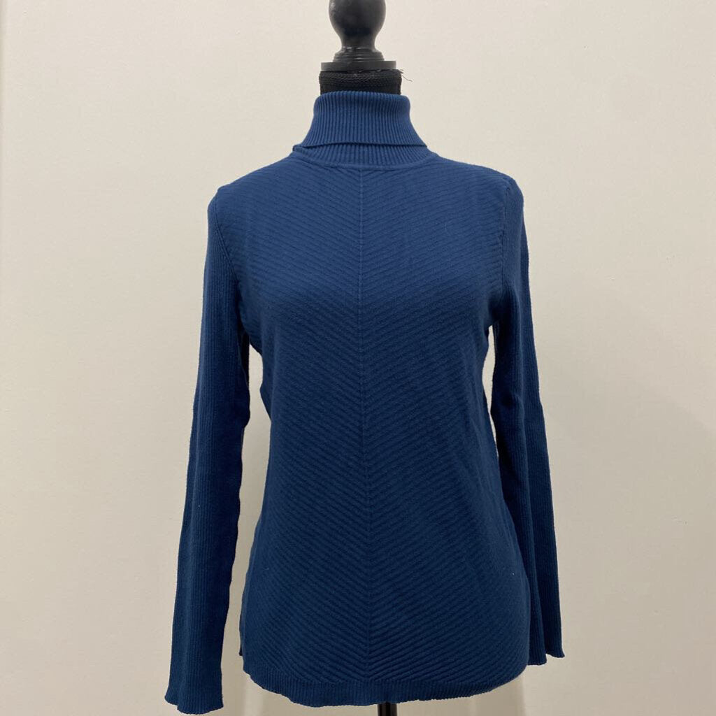 BLUE LONG SLEEVE TURTLE NECK