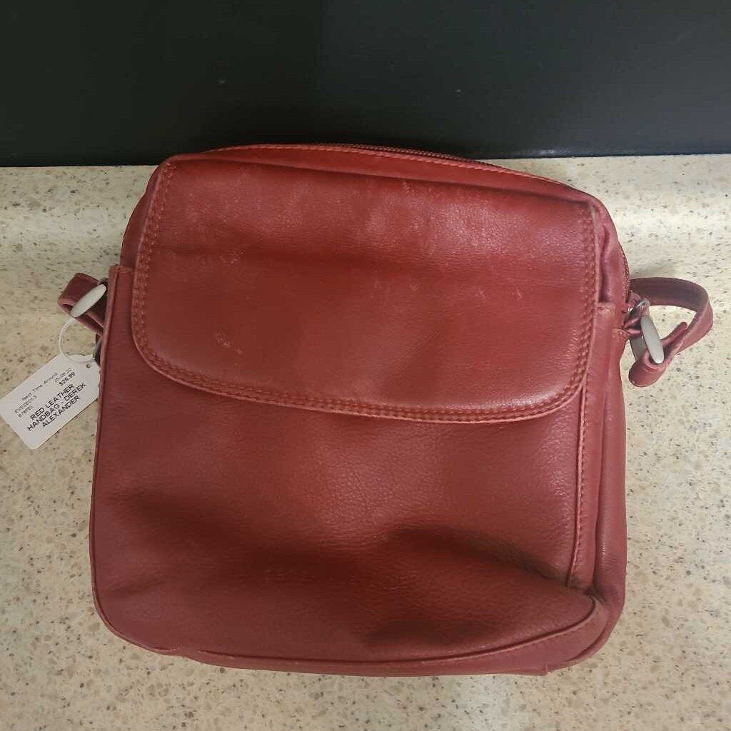 RED LEATHER HANDBAG - DEREK ALEXANDER